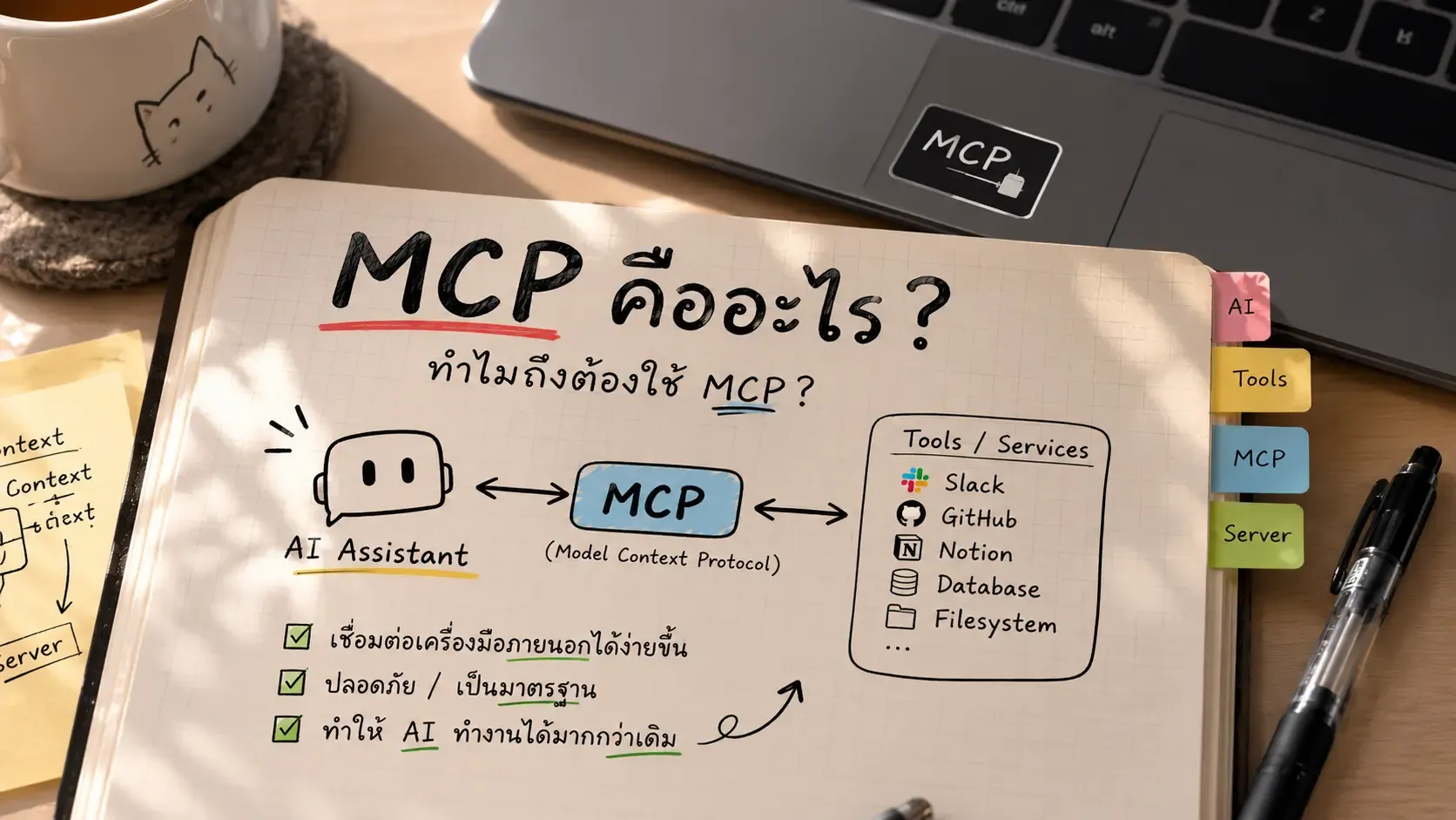 ภาพหน้าปกสำหรับบทความ MCP คืออะไร? ทำไมถึงต้องใช้ MCP